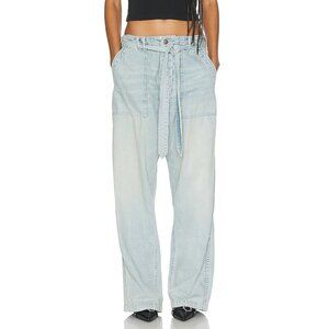 NWOT R13 Belted Venti Utility Wide Leg in Lennon Blue new FWRD denim jeans